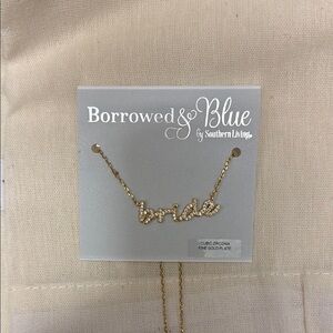 Borrowed & Blue Gold Bride Necklace
